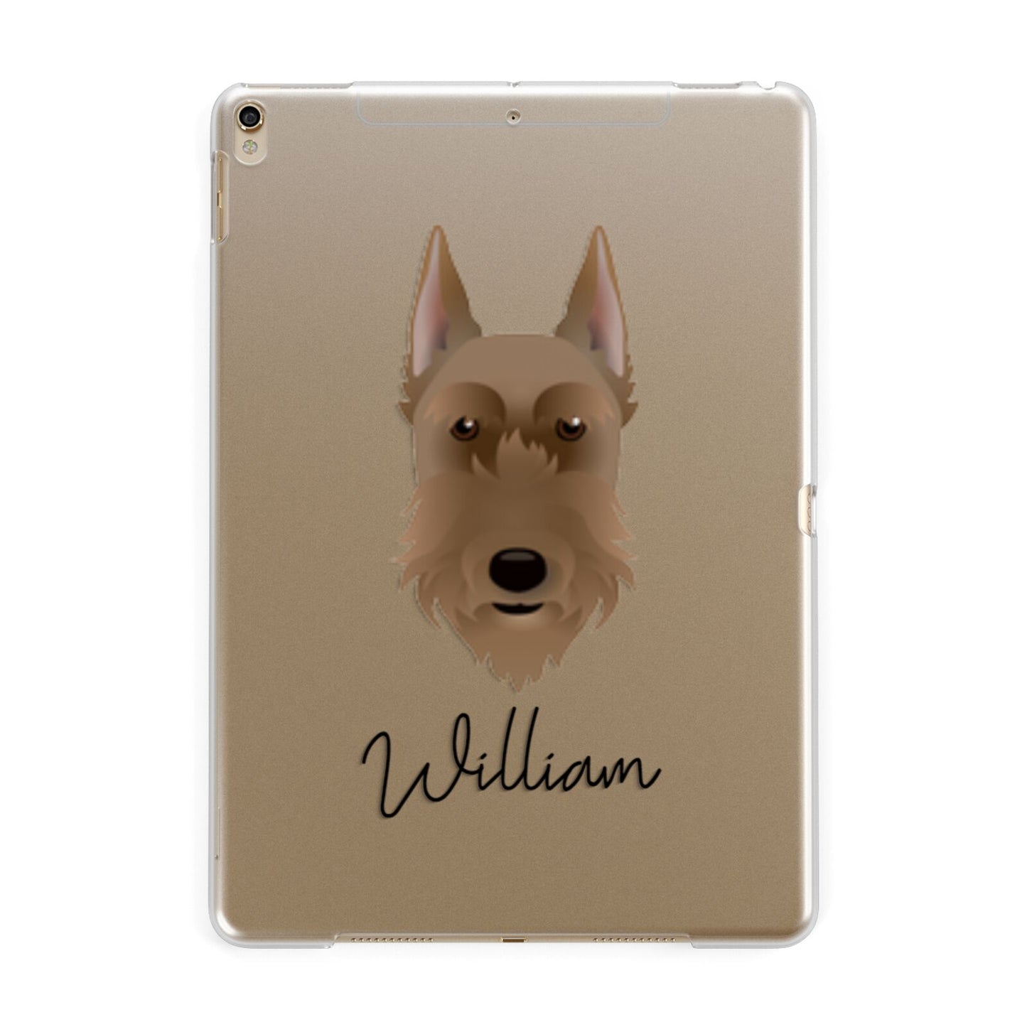 Giant Schnauzer Personalised Apple iPad Gold Case