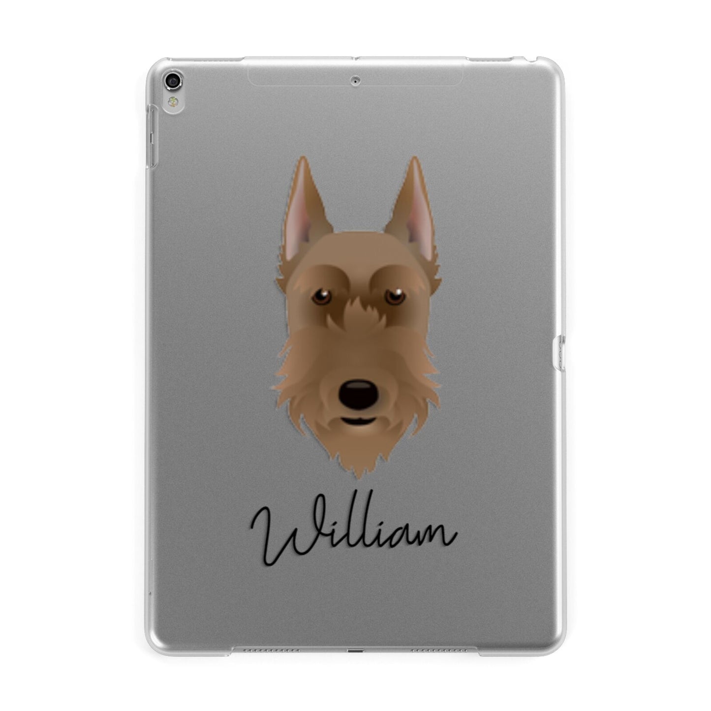 Giant Schnauzer Personalised Apple iPad Silver Case