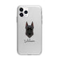 Giant Schnauzer Personalised Apple iPhone 11 Pro in Silver with Bumper Case