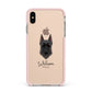 Giant Schnauzer Personalised Apple iPhone Xs Max Impact Case Pink Edge on Gold Phone