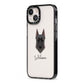 Giant Schnauzer Personalised iPhone 13 Black Impact Case Side Angle on Silver phone