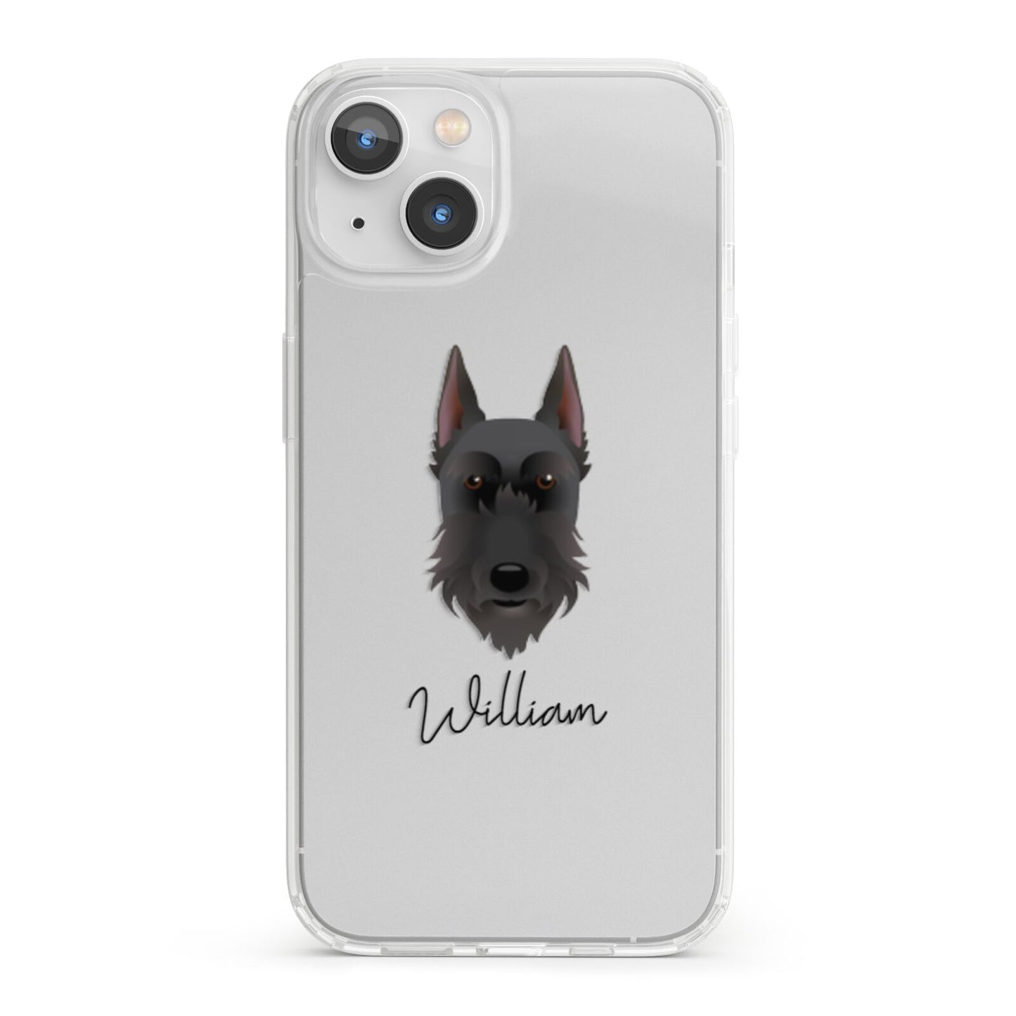 Giant Schnauzer Personalised iPhone 13 Clear Bumper Case