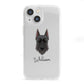 Giant Schnauzer Personalised iPhone 13 Mini Clear Bumper Case