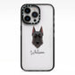 Giant Schnauzer Personalised iPhone 13 Pro Black Impact Case on Silver phone