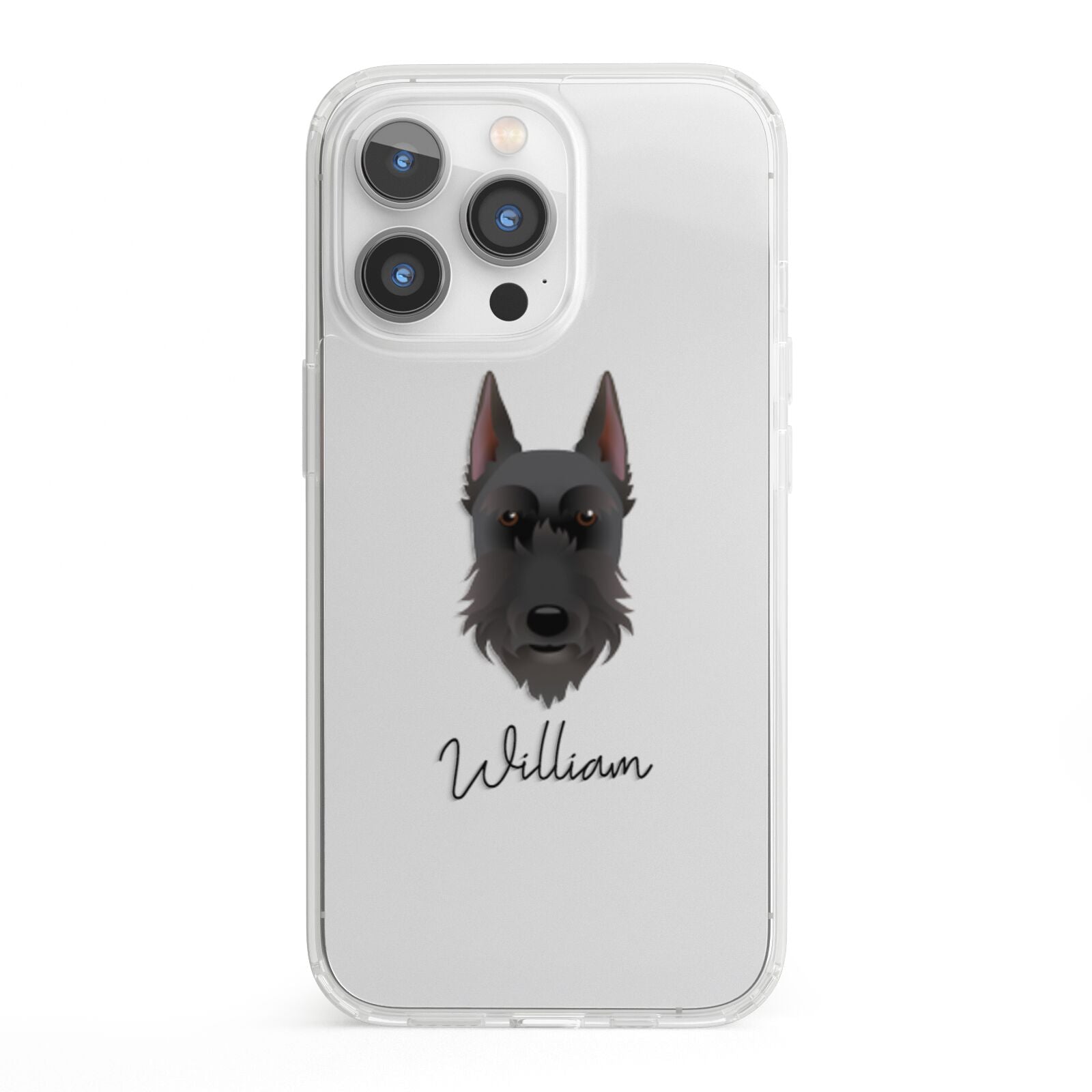 Giant Schnauzer Personalised iPhone 13 Pro Clear Bumper Case
