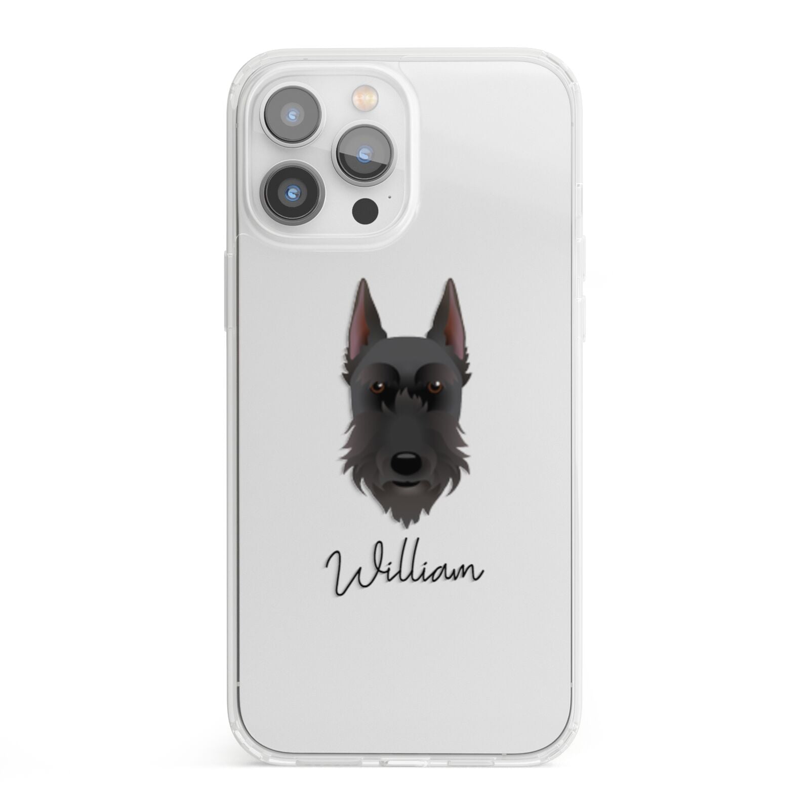 Giant Schnauzer Personalised iPhone 13 Pro Max Clear Bumper Case
