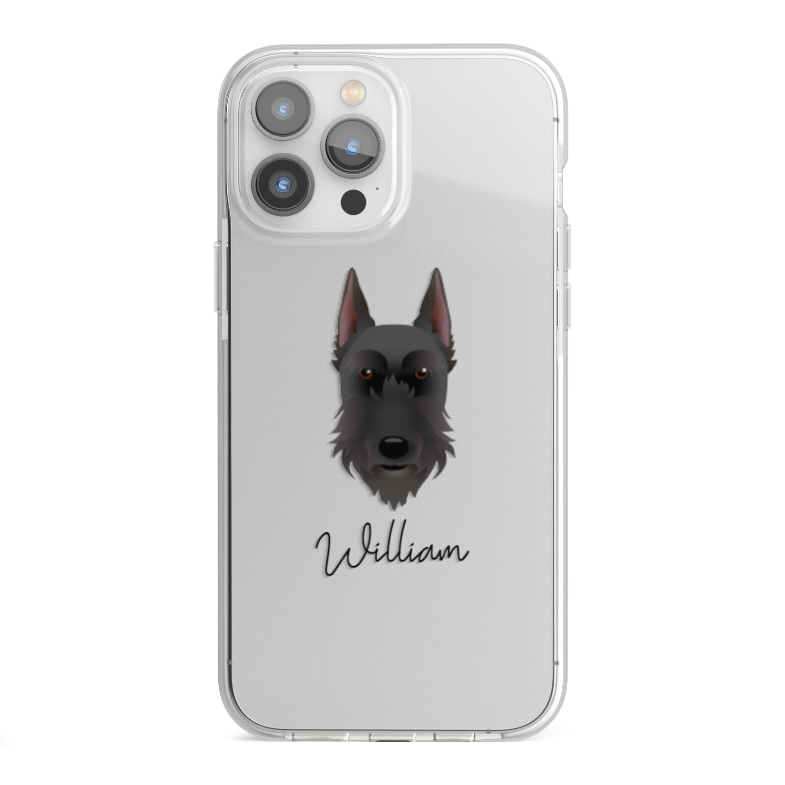 Giant Schnauzer Personalised iPhone 13 Pro Max TPU Impact Case with White Edges