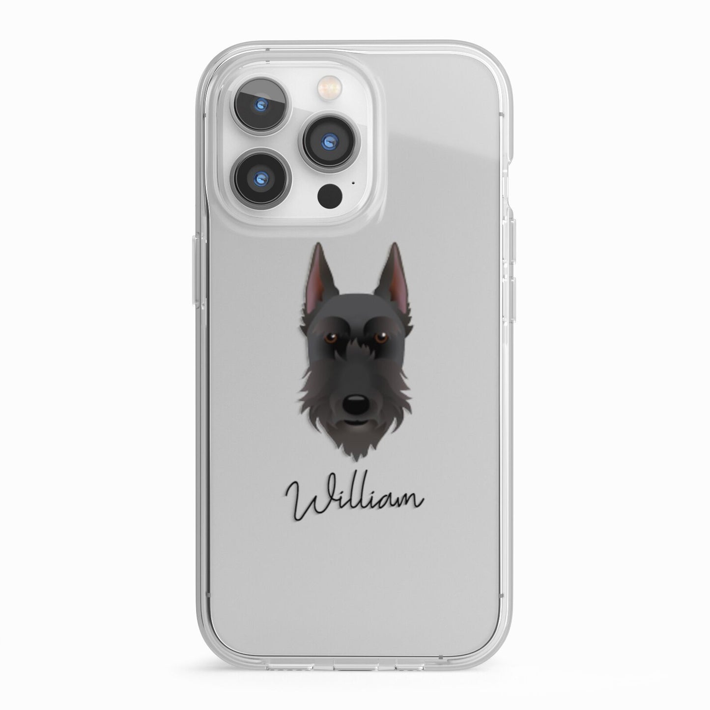 Giant Schnauzer Personalised iPhone 13 Pro TPU Impact Case with White Edges