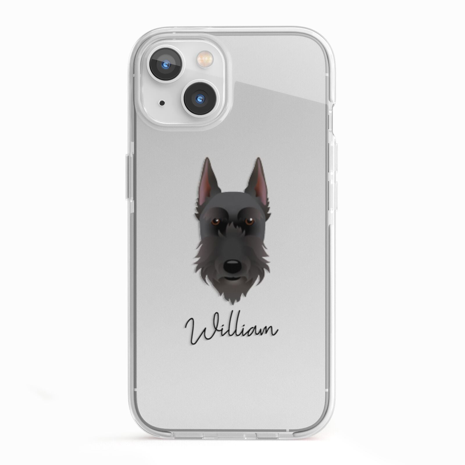 Giant Schnauzer Personalised iPhone 13 TPU Impact Case with White Edges