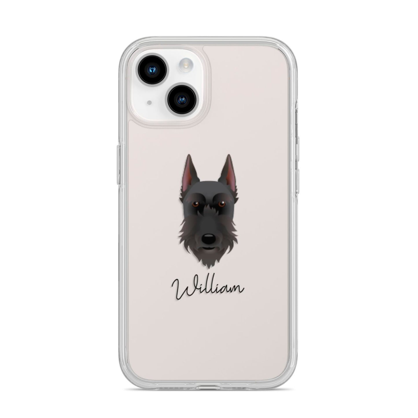 Giant Schnauzer Personalised iPhone 14 Clear Tough Case Starlight