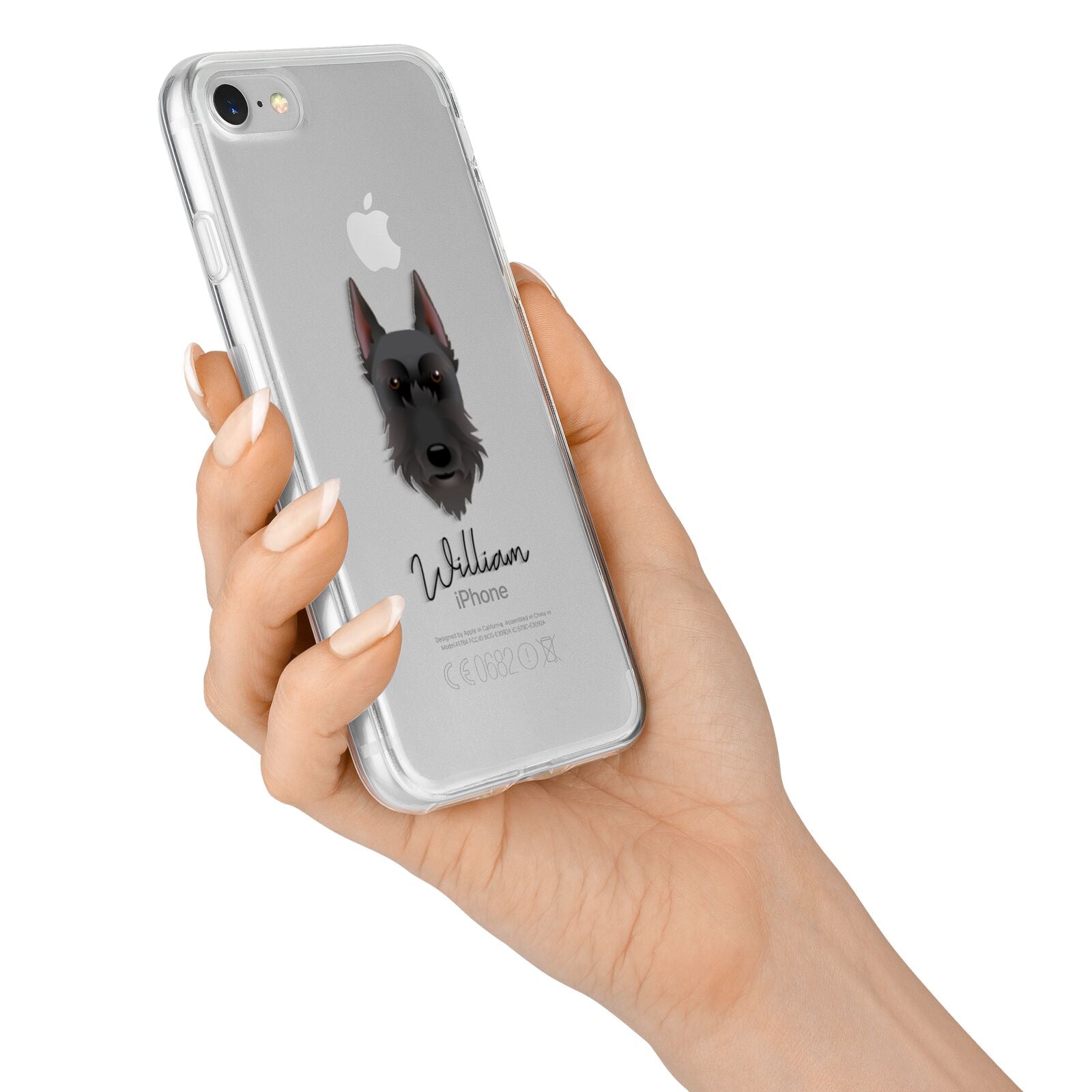 Giant Schnauzer Personalised iPhone 7 Bumper Case on Silver iPhone Alternative Image