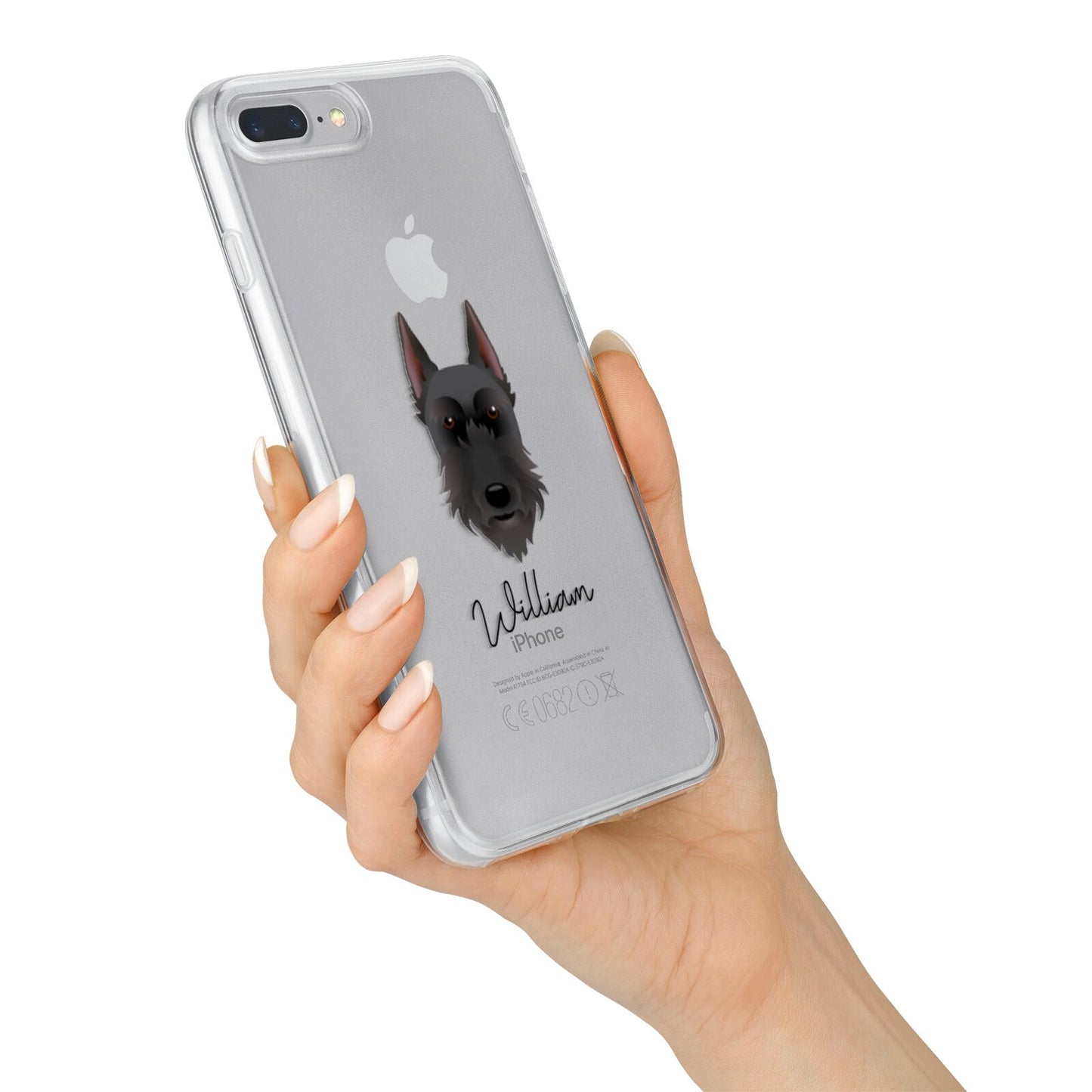 Giant Schnauzer Personalised iPhone 7 Plus Bumper Case on Silver iPhone Alternative Image