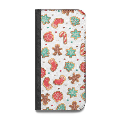 Gingerbread Christmas Vegan Leather Flip iPhone Case