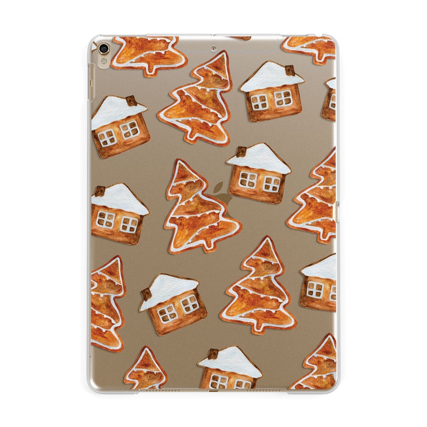 Gingerbread House Tree Apple iPad Gold Case