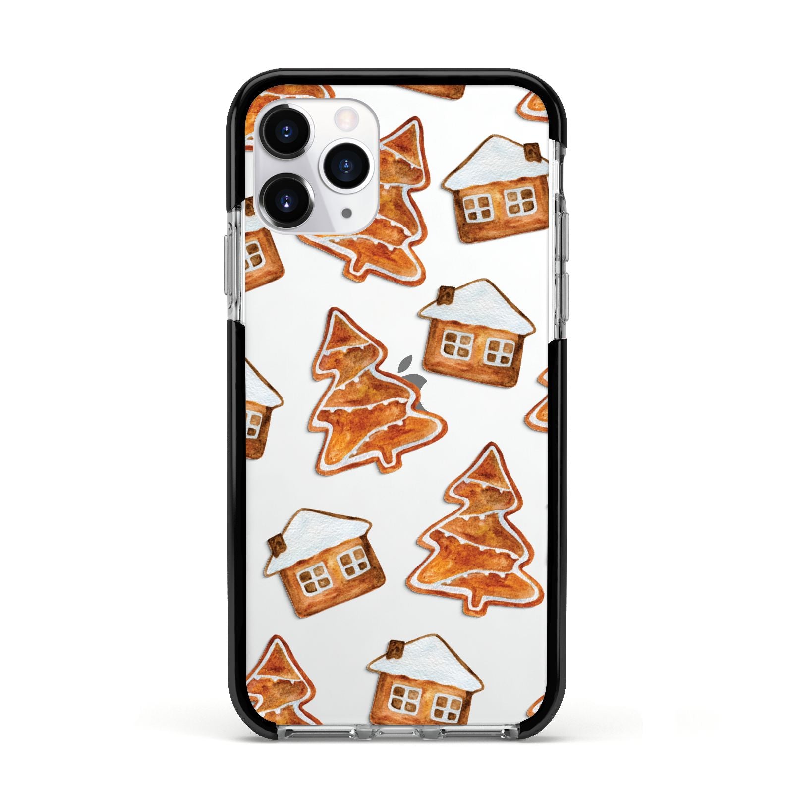 Gingerbread House Tree Apple iPhone 11 Pro in Silver with Black Impact Case