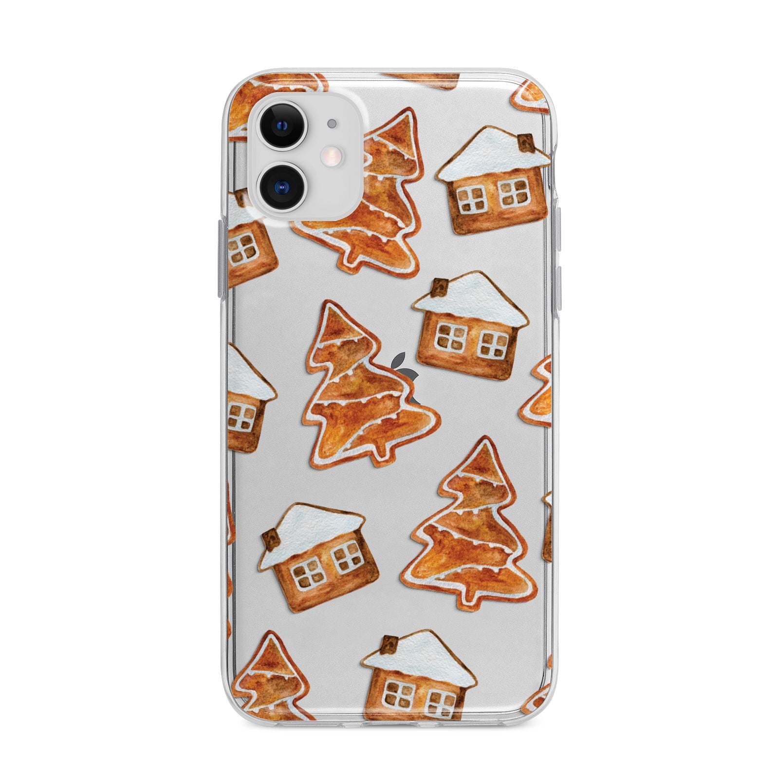Gingerbread House Tree Apple iPhone 11 in White with Bumper Case