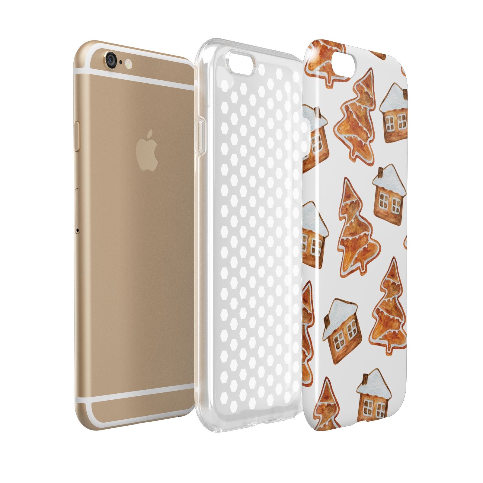 Gingerbread House Tree Apple iPhone 6 3D Tough Case Expanded view