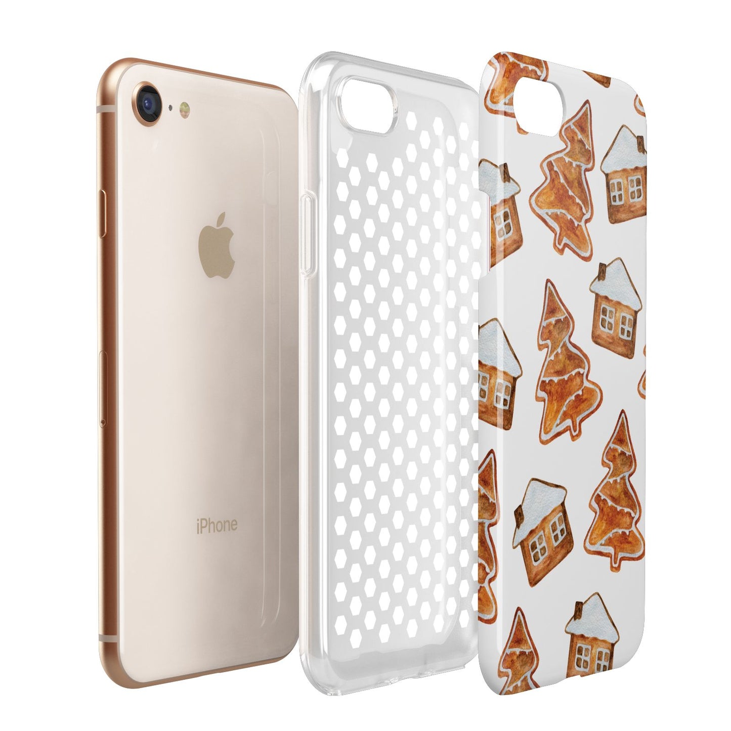 Gingerbread House Tree Apple iPhone 7 8 3D Tough Case Expanded View
