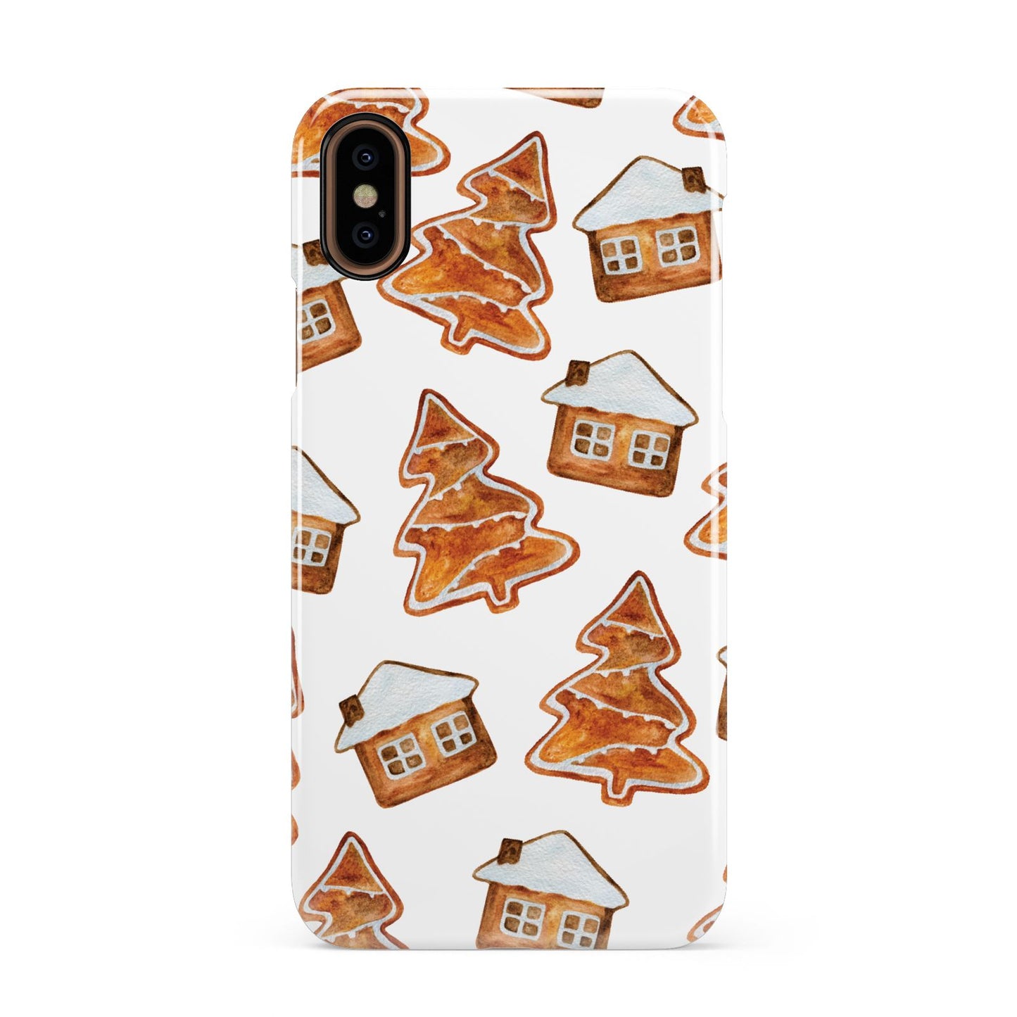 Gingerbread House Tree Apple iPhone XS 3D Snap Case