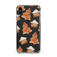 Gingerbread House Tree Apple iPhone Xs Max Impact Case Black Edge on Black Phone