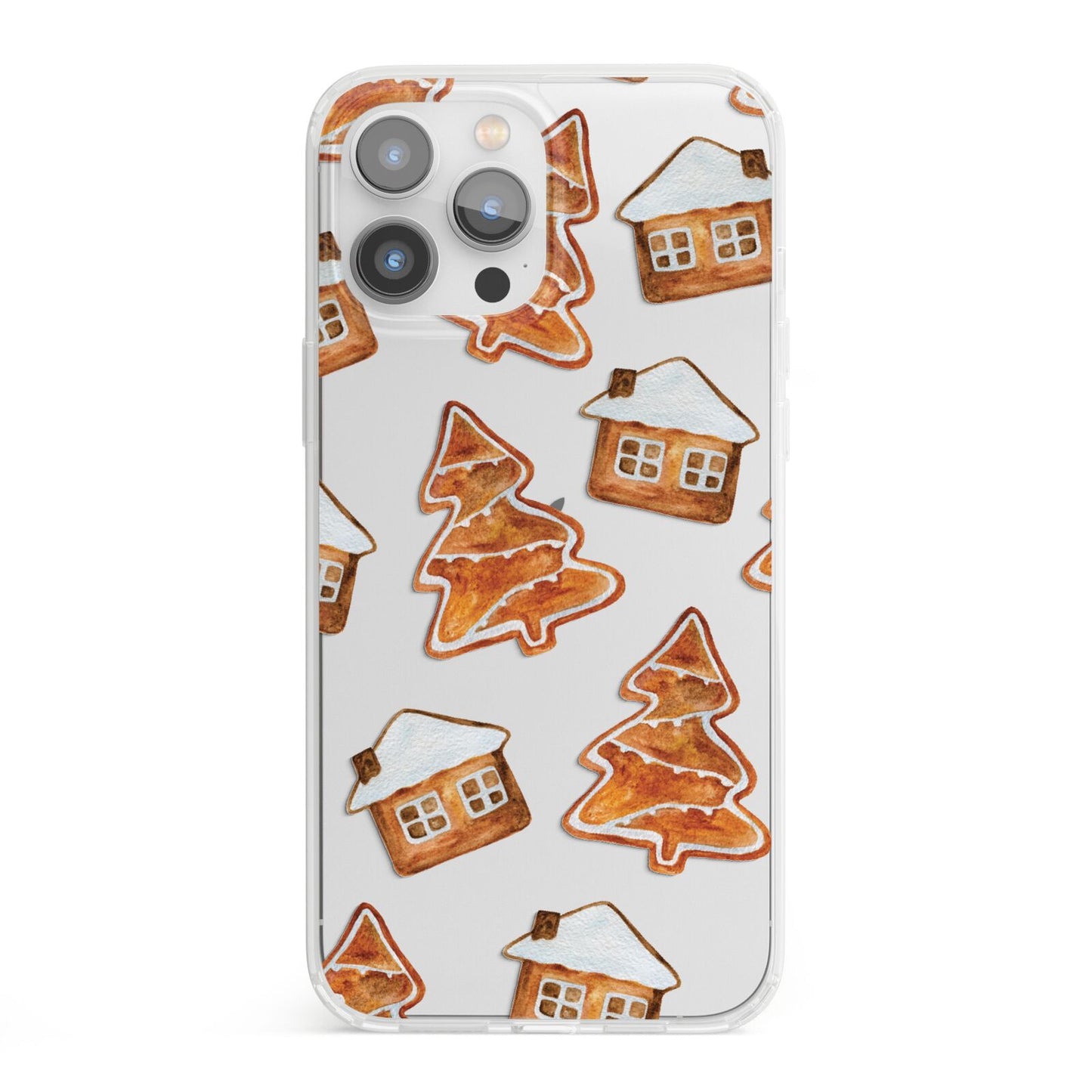 Gingerbread House Tree iPhone 13 Pro Max Clear Bumper Case