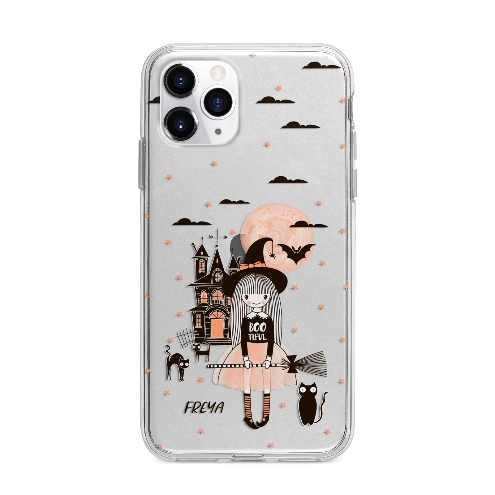 Girl Witch Apple iPhone 11 Pro in Silver with Bumper Case