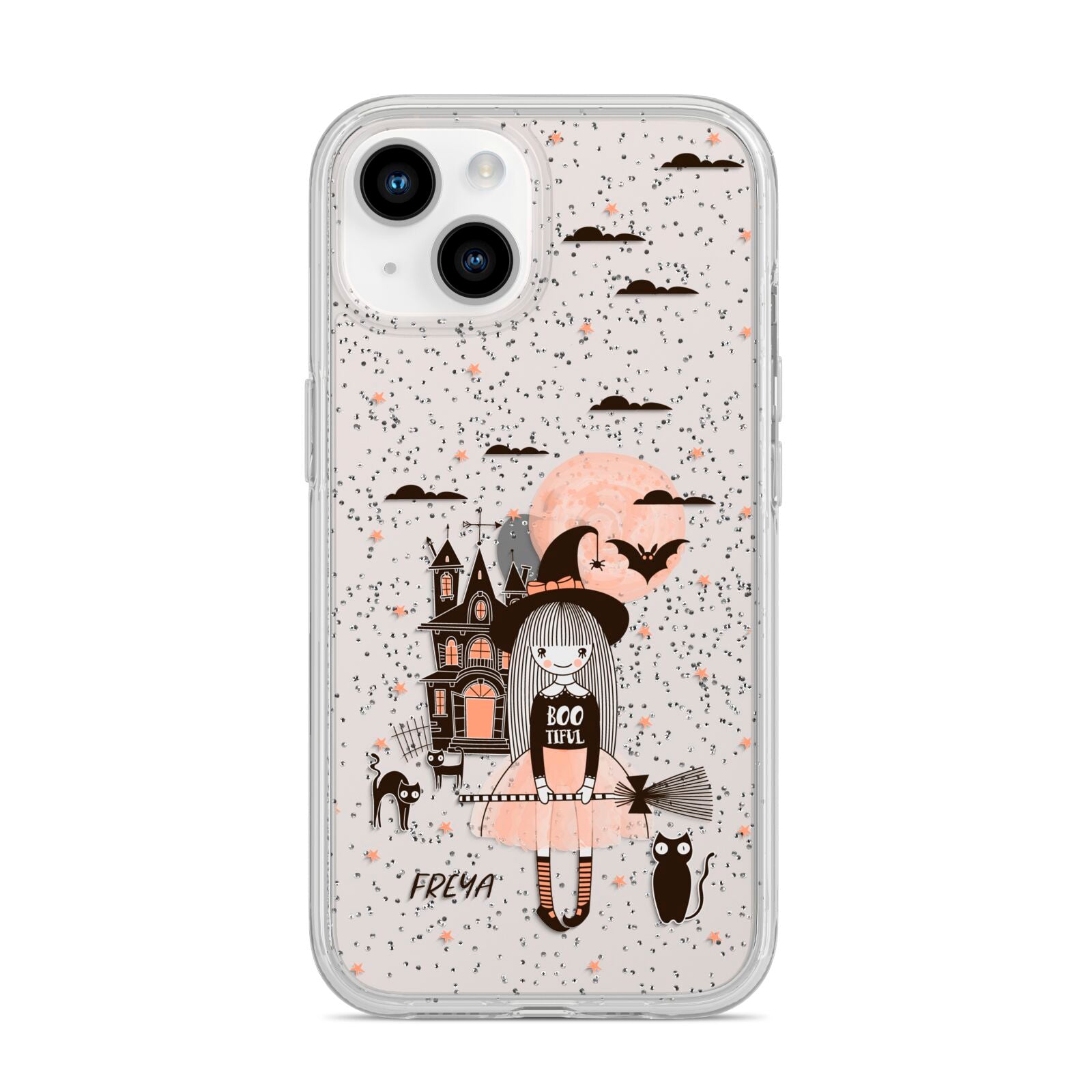 Girl Witch iPhone 14 Glitter Tough Case Starlight