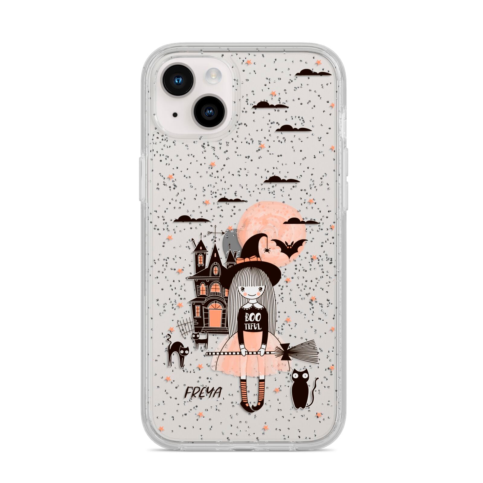 Girl Witch iPhone 14 Plus Glitter Tough Case Starlight