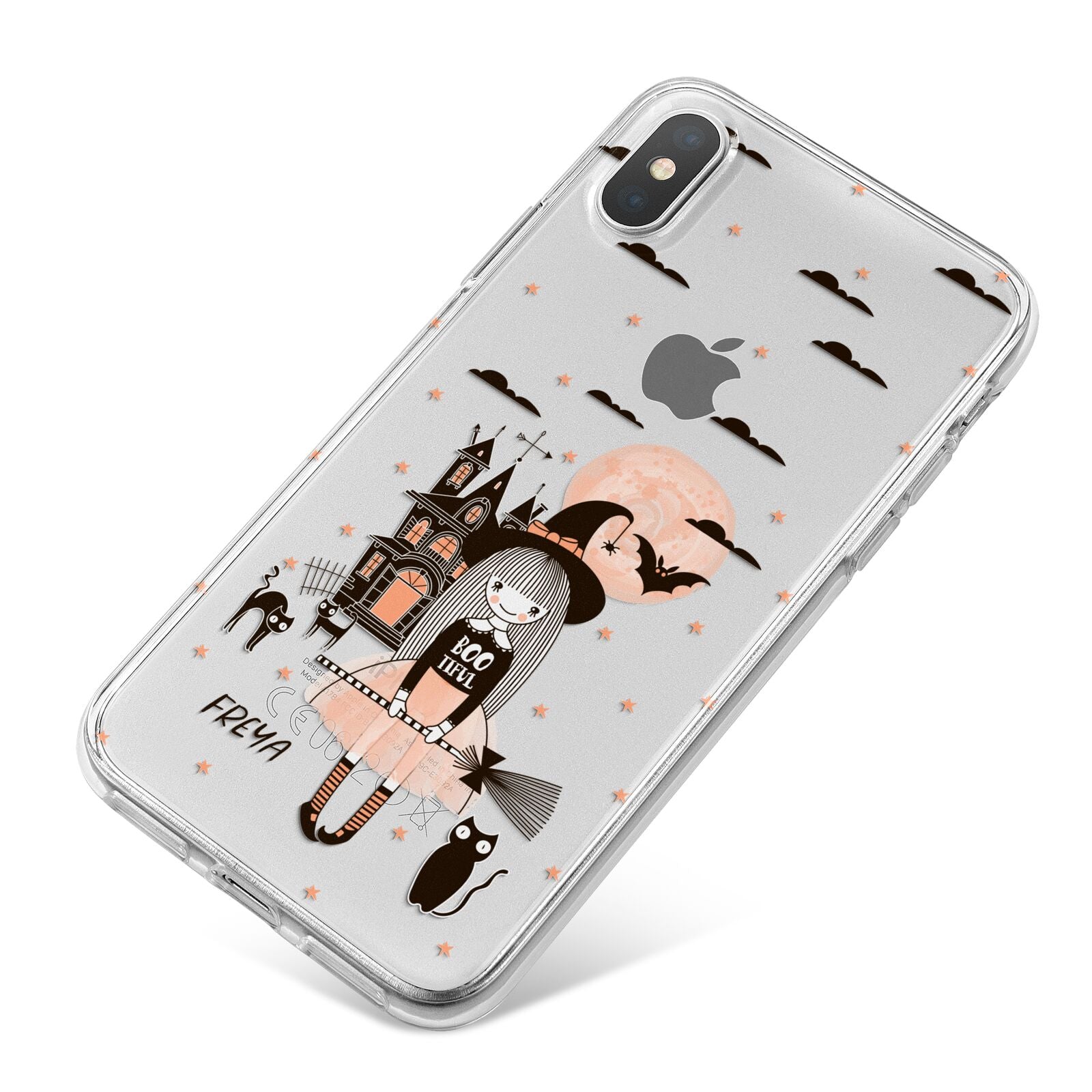 Girl Witch iPhone X Bumper Case on Silver iPhone