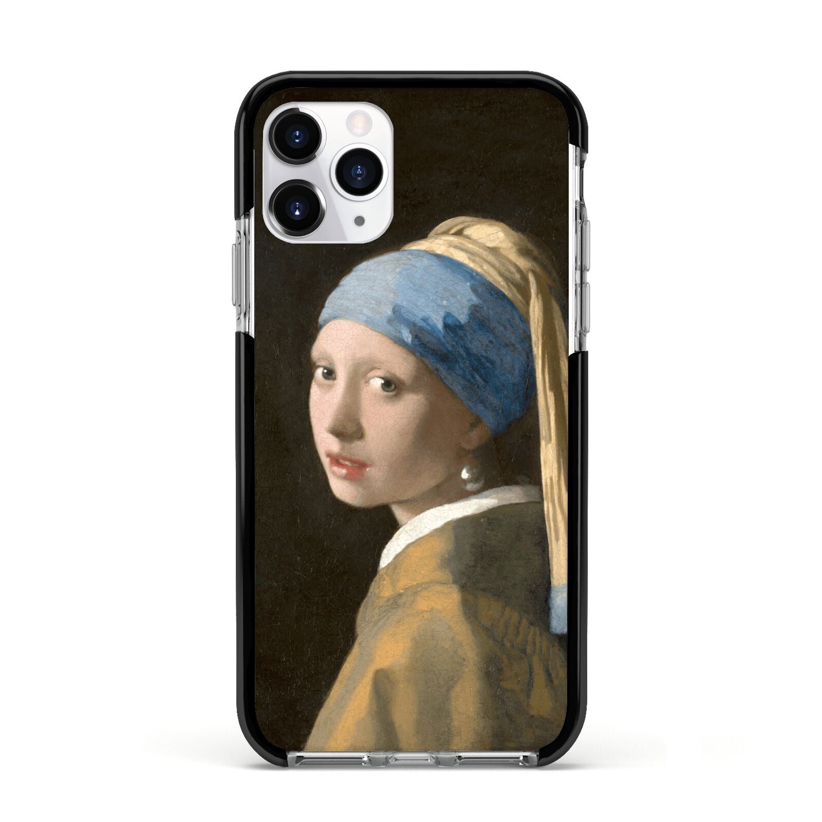 Girl With A Pearl Earring By Johannes Vermeer Apple iPhone 11 Pro in Silver with Black Impact Case