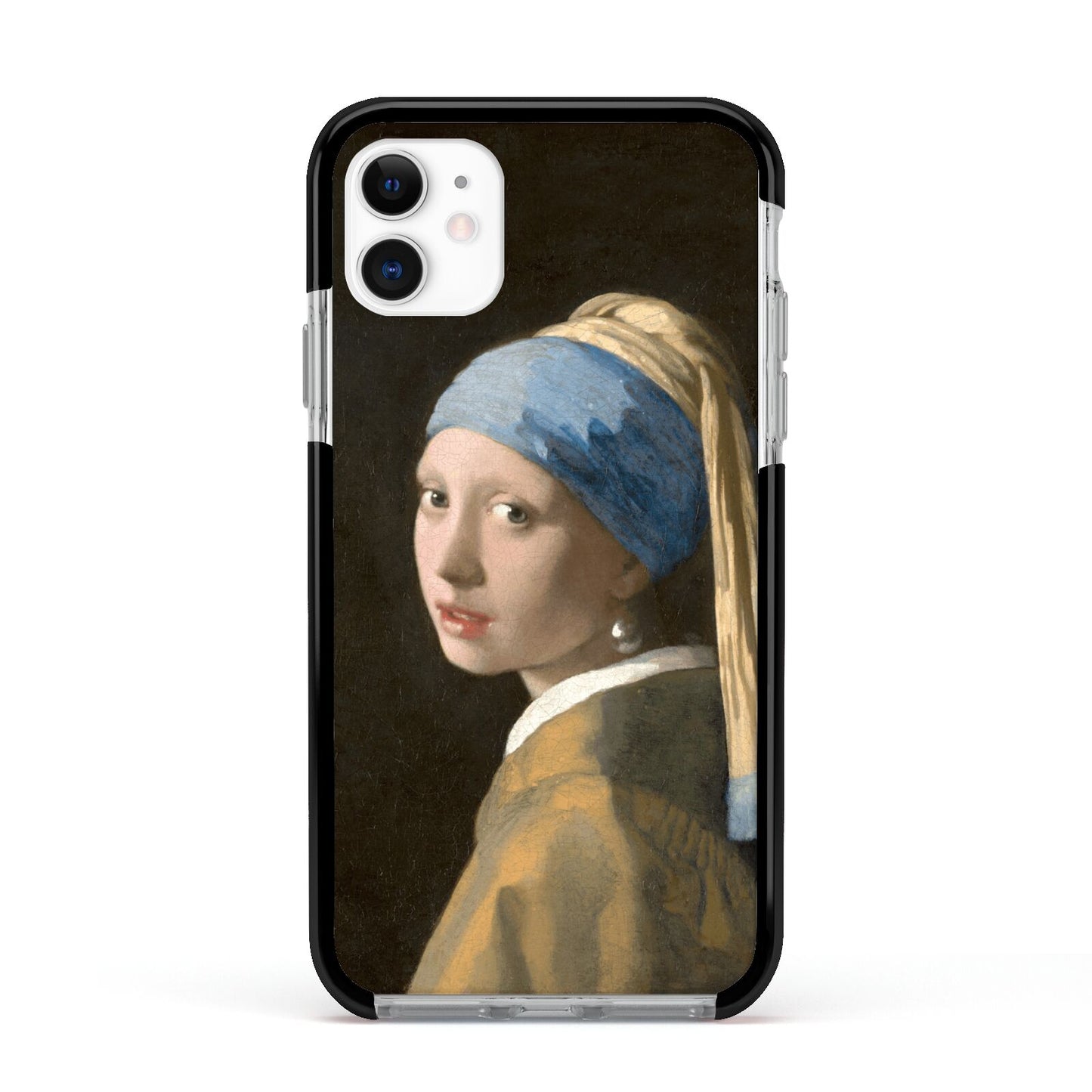 Girl With A Pearl Earring By Johannes Vermeer Apple iPhone 11 in White with Black Impact Case