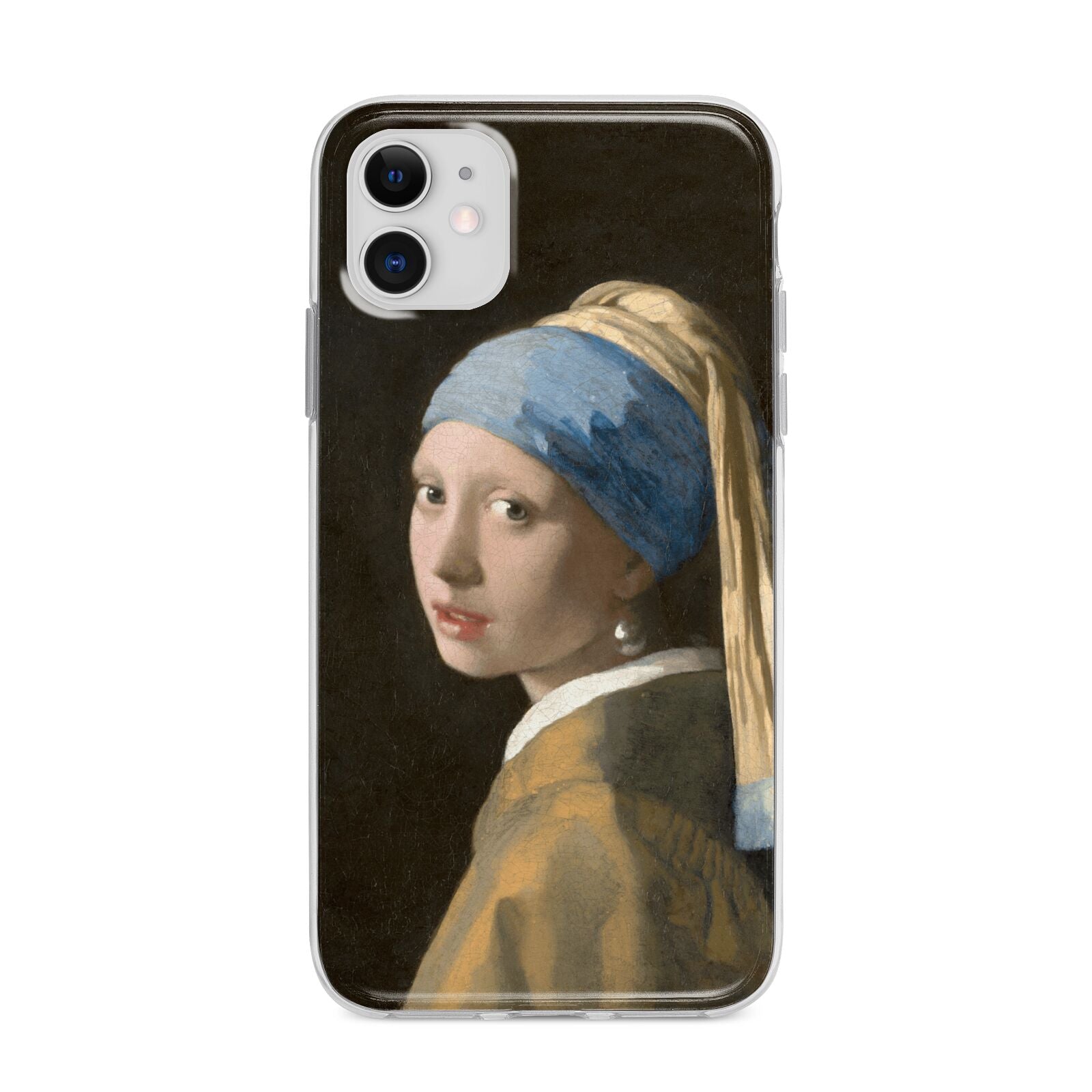 Girl With A Pearl Earring By Johannes Vermeer Apple iPhone 11 in White with Bumper Case