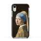 Girl With A Pearl Earring By Johannes Vermeer Apple iPhone XR Impact Case Black Edge on Silver Phone