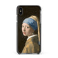 Girl With A Pearl Earring By Johannes Vermeer Apple iPhone Xs Max Impact Case Black Edge on Black Phone