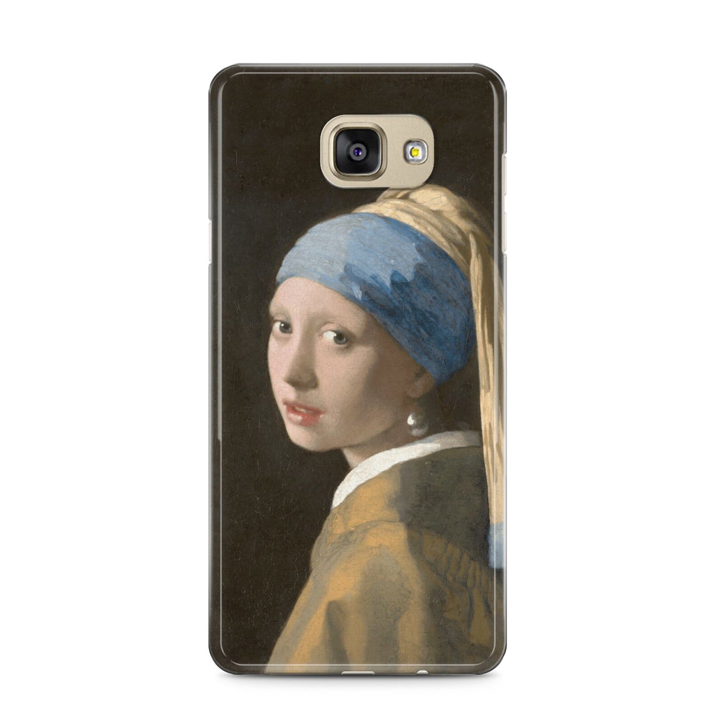 Girl With A Pearl Earring By Johannes Vermeer Samsung Galaxy A5 2016 Case on gold phone