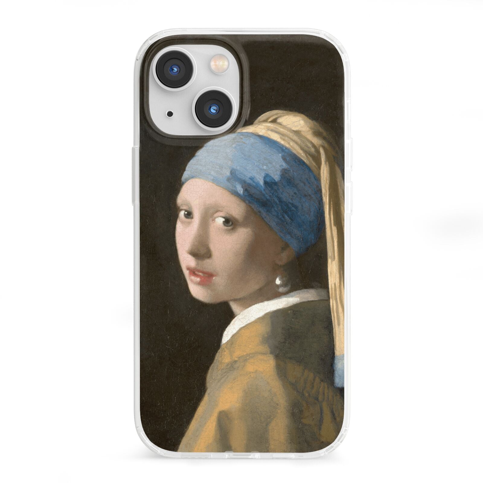 Girl With A Pearl Earring By Johannes Vermeer iPhone 13 Mini Clear Bumper Case