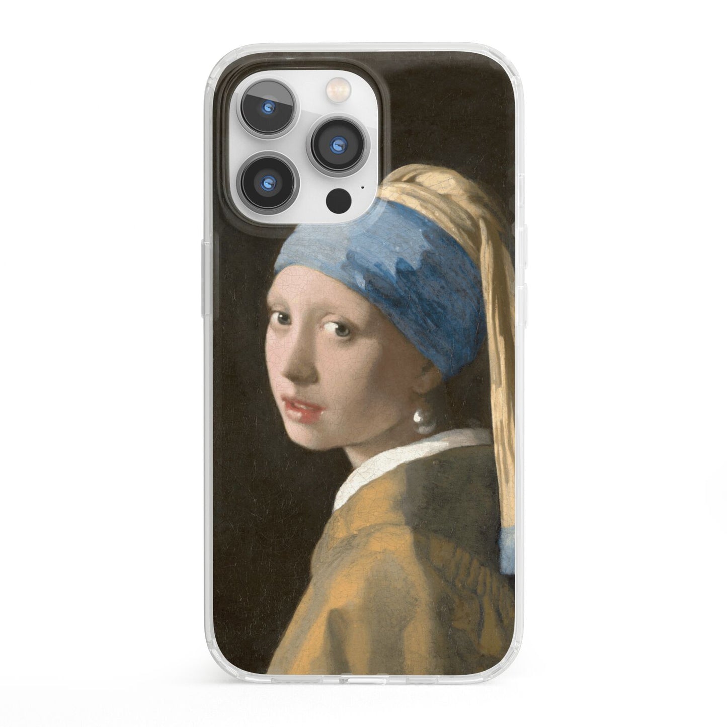 Girl With A Pearl Earring By Johannes Vermeer iPhone 13 Pro Clear Bumper Case