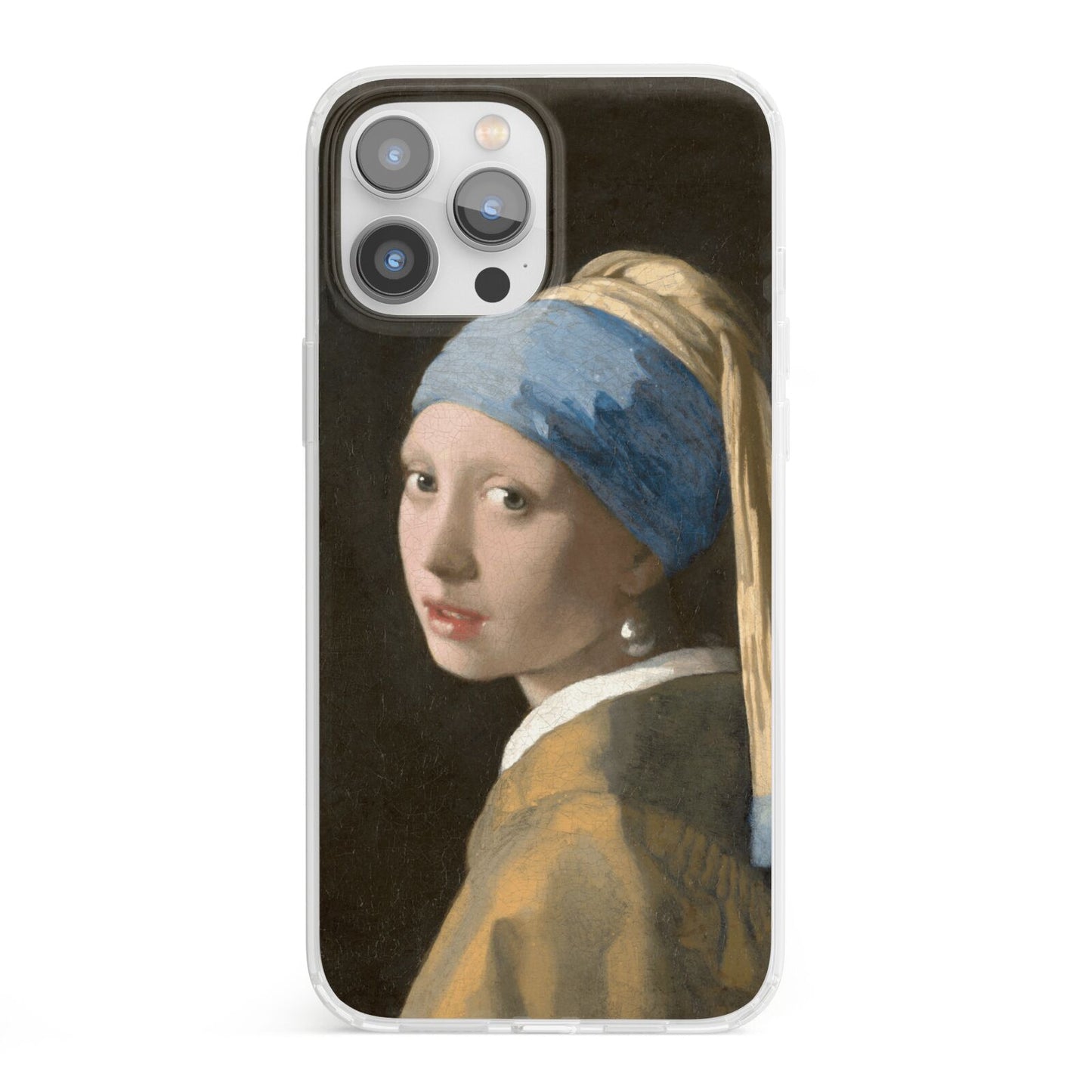 Girl With A Pearl Earring By Johannes Vermeer iPhone 13 Pro Max Clear Bumper Case