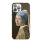 Girl With A Pearl Earring By Johannes Vermeer iPhone 13 Pro Max TPU Impact Case with Pink Edges