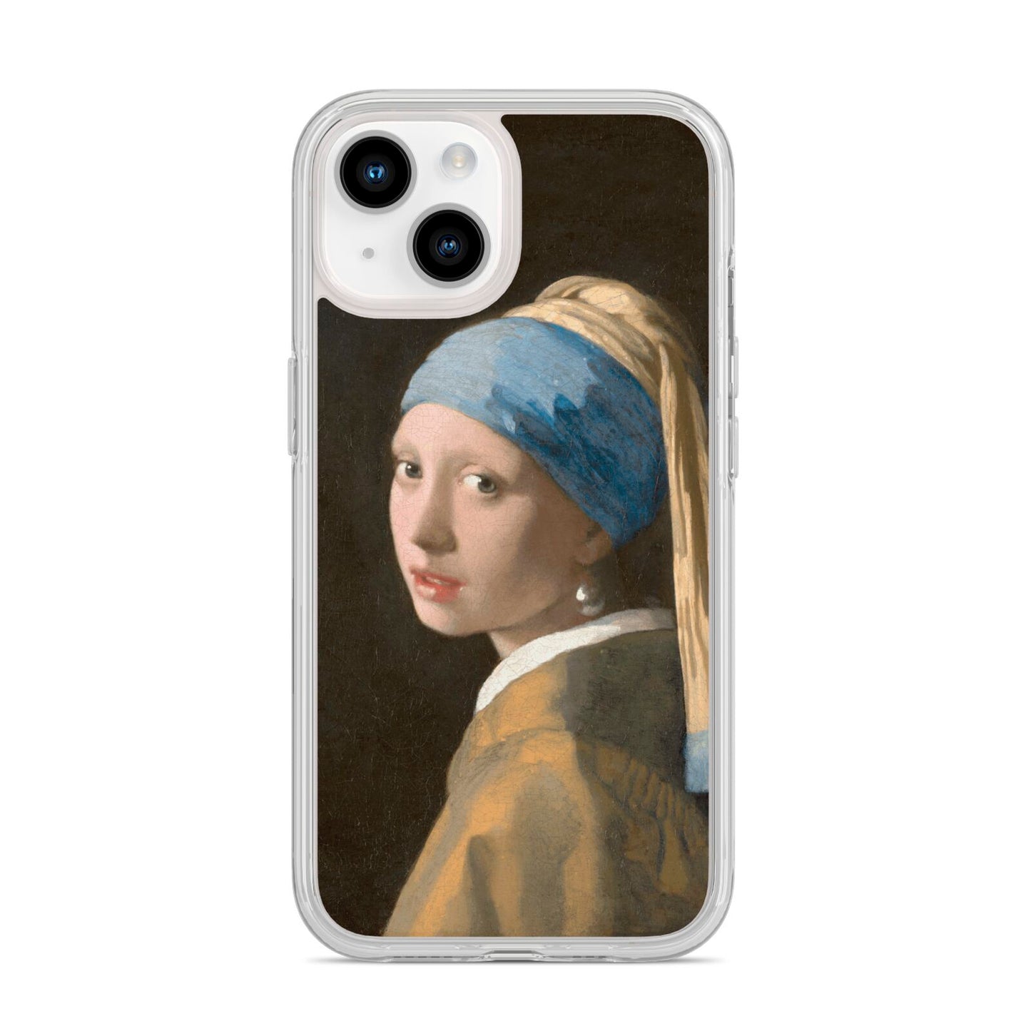Girl With A Pearl Earring By Johannes Vermeer iPhone 14 Clear Tough Case Starlight
