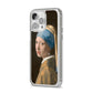 Girl With A Pearl Earring By Johannes Vermeer iPhone 14 Pro Max Clear Tough Case Silver Angled Image