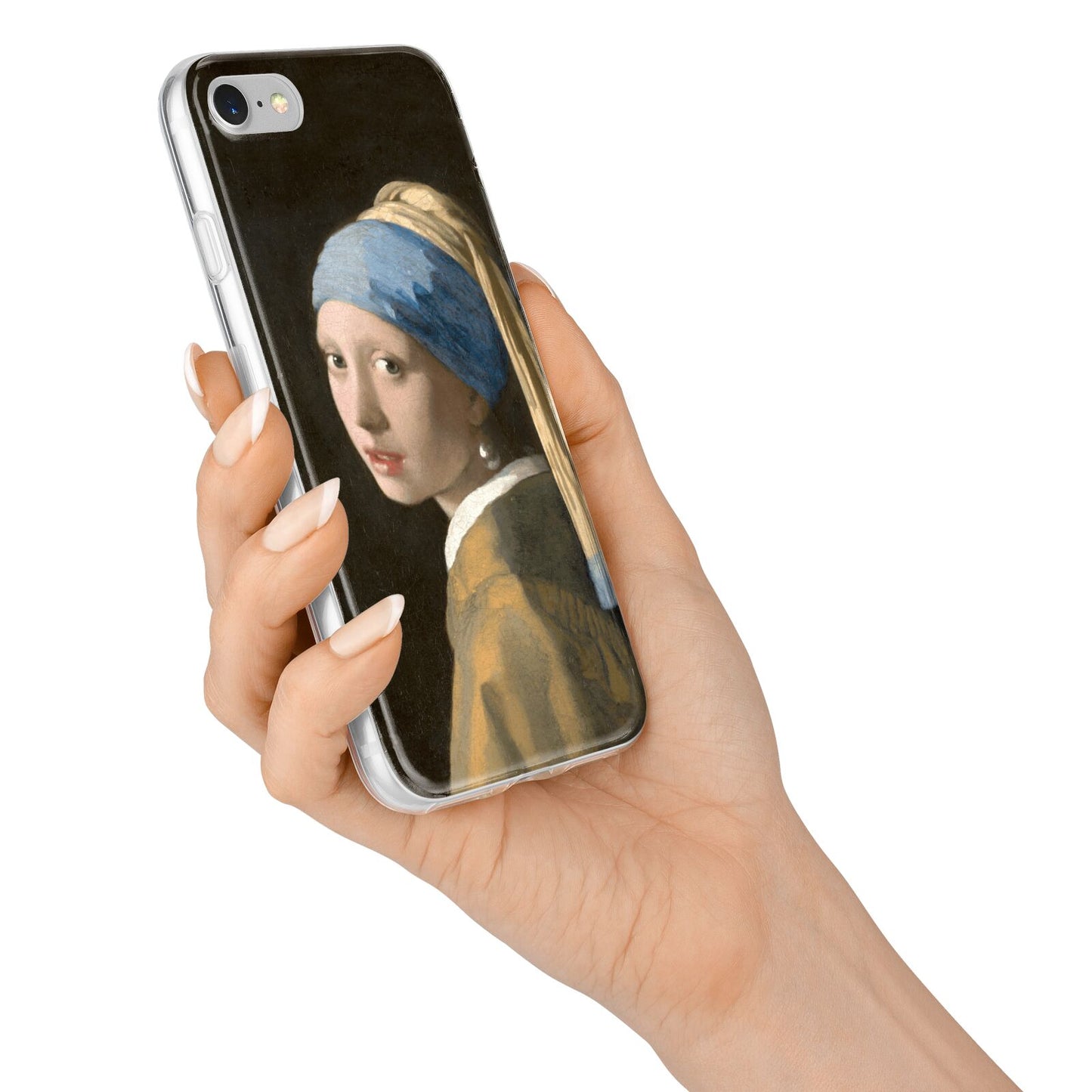 Girl With A Pearl Earring By Johannes Vermeer iPhone 7 Bumper Case on Silver iPhone Alternative Image