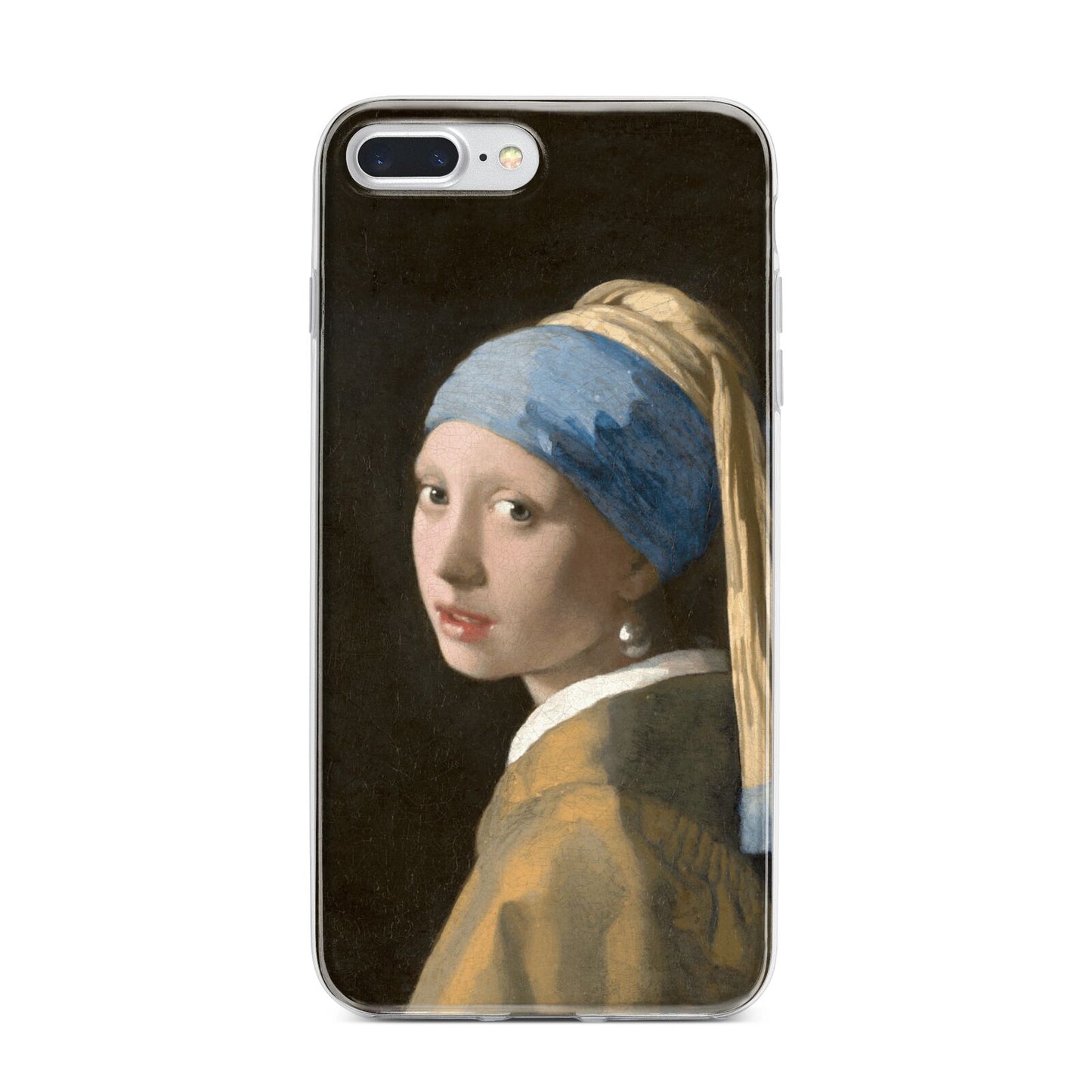 Girl With A Pearl Earring By Johannes Vermeer iPhone 7 Plus Bumper Case on Silver iPhone