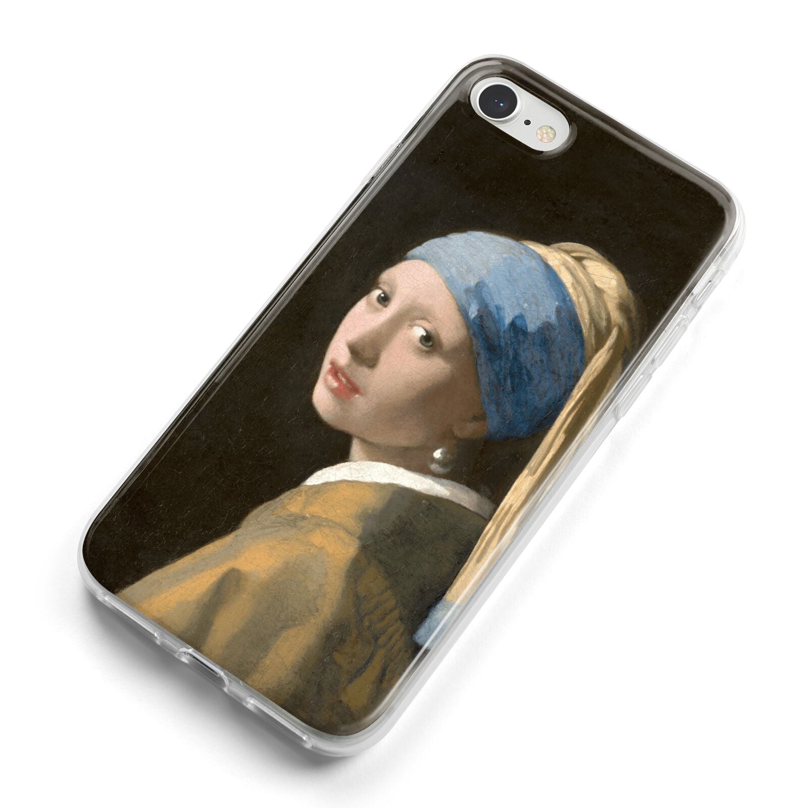 Girl With A Pearl Earring By Johannes Vermeer iPhone 8 Bumper Case on Silver iPhone Alternative Image