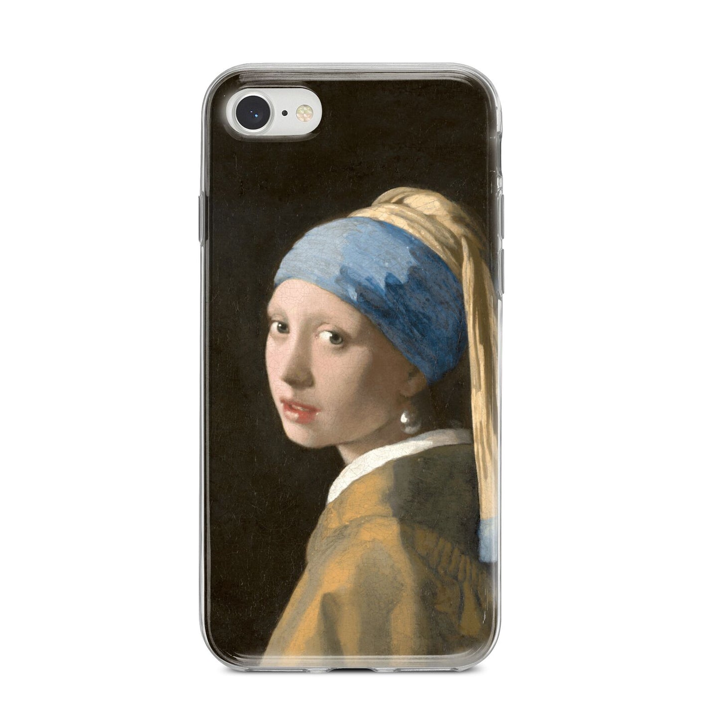 Girl With A Pearl Earring By Johannes Vermeer iPhone 8 Bumper Case on Silver iPhone