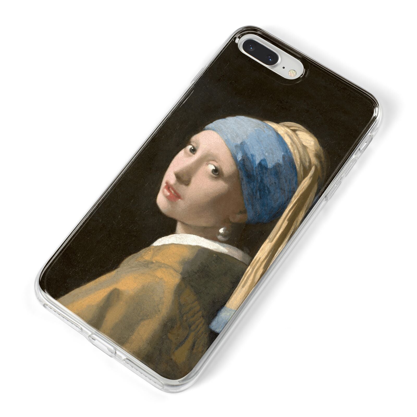 Girl With A Pearl Earring By Johannes Vermeer iPhone 8 Plus Bumper Case on Silver iPhone Alternative Image