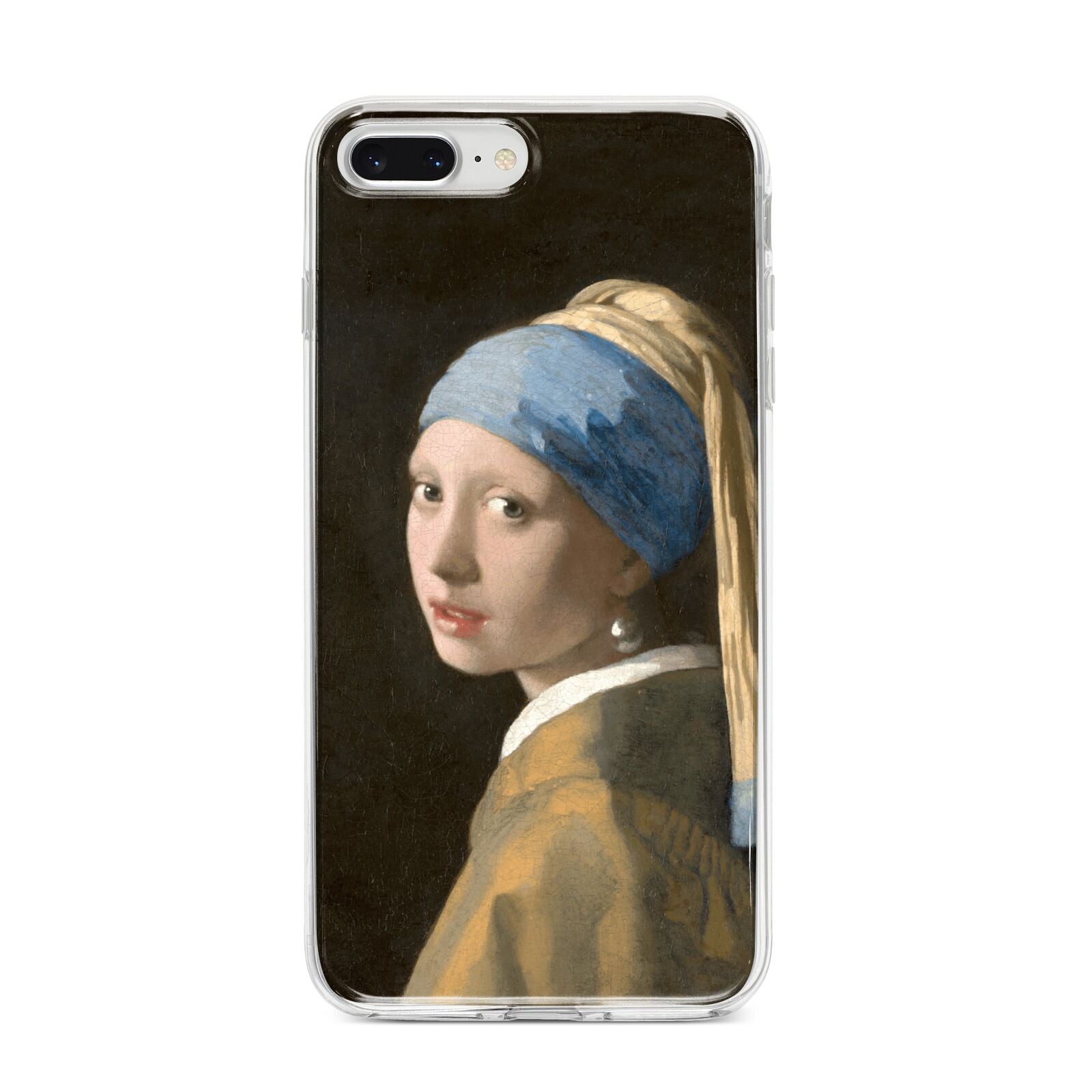 Girl With A Pearl Earring By Johannes Vermeer iPhone 8 Plus Bumper Case on Silver iPhone