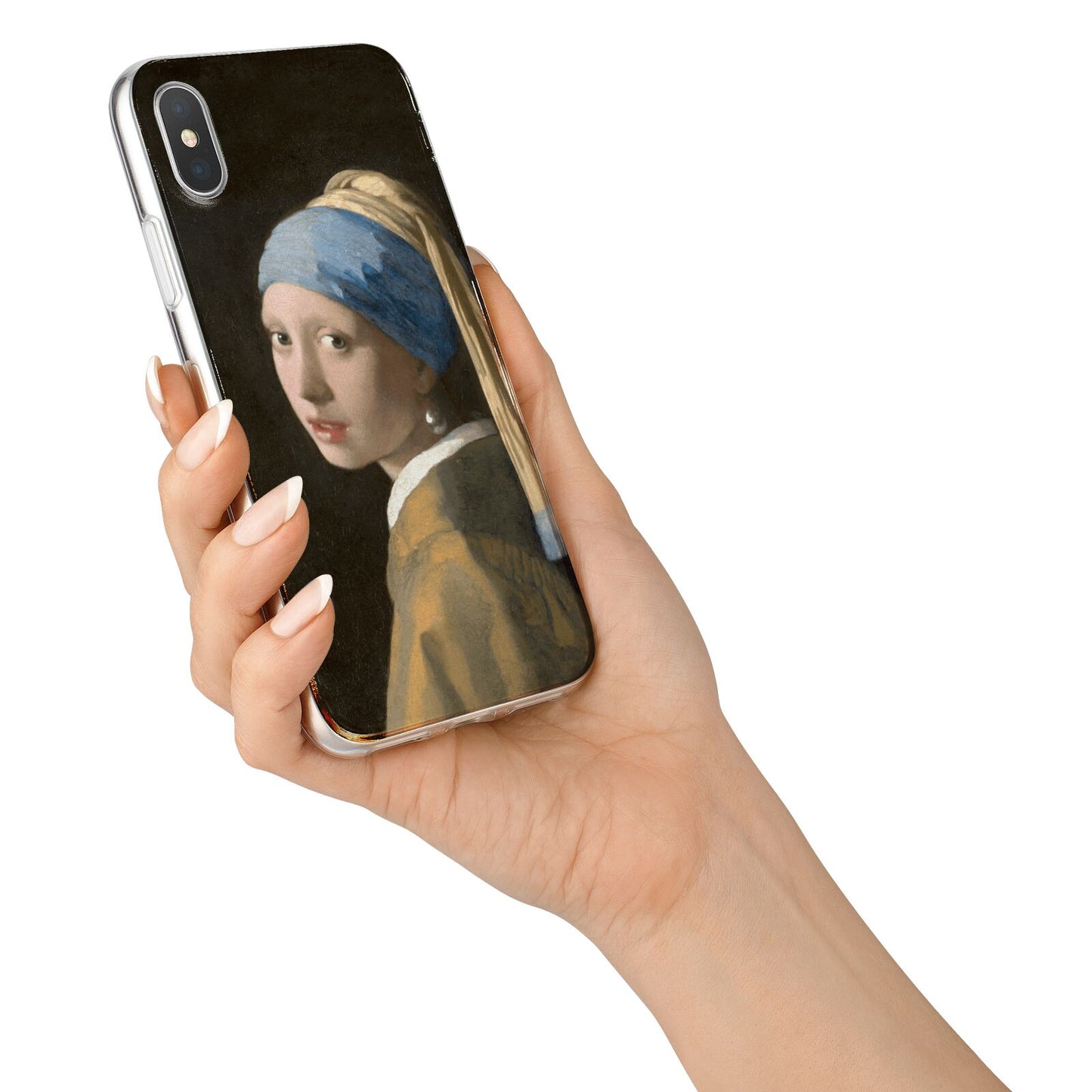 Girl With A Pearl Earring By Johannes Vermeer iPhone X Bumper Case on Silver iPhone Alternative Image 2