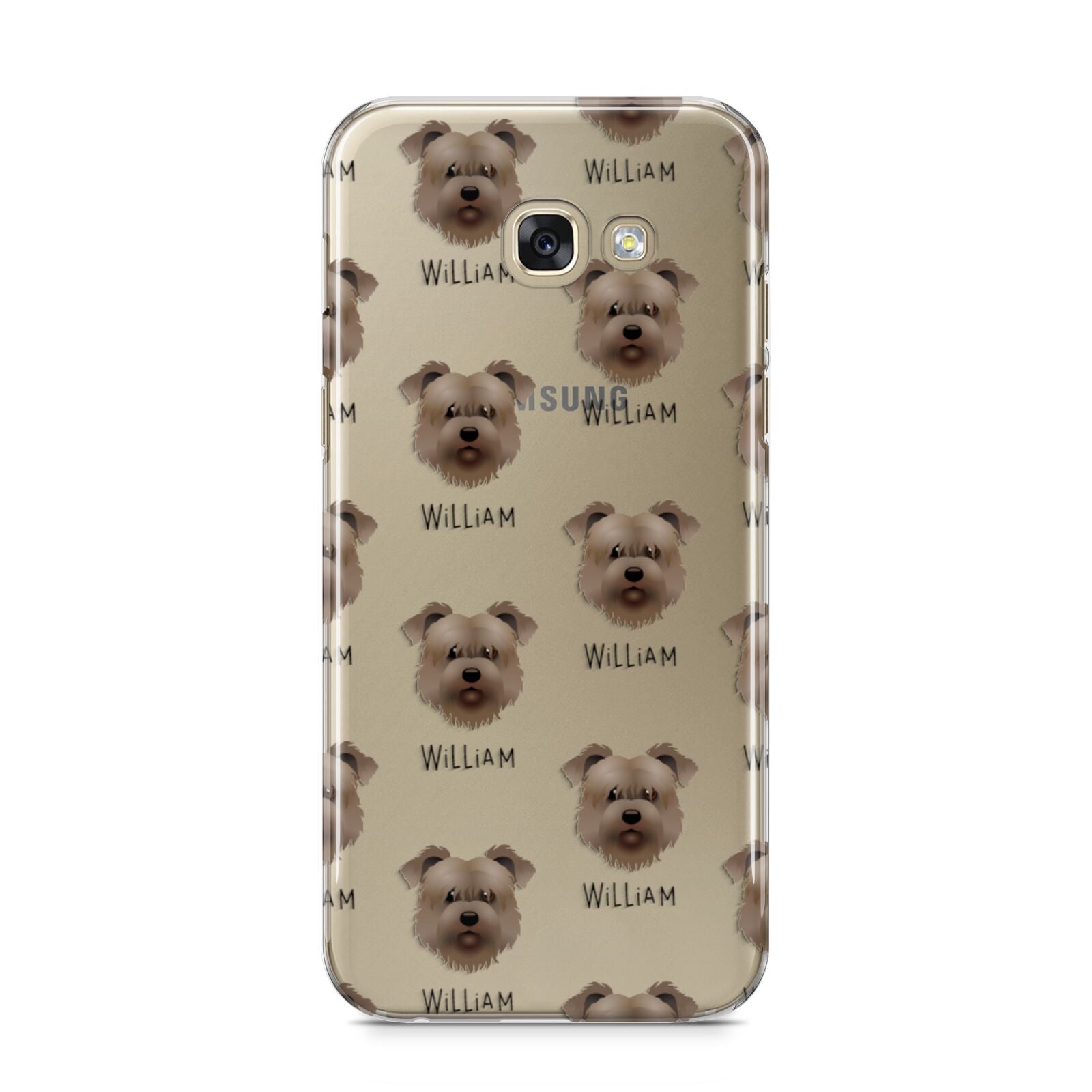 Glen Of Imaal Terrier Icon with Name Samsung Galaxy A5 2017 Case on gold phone