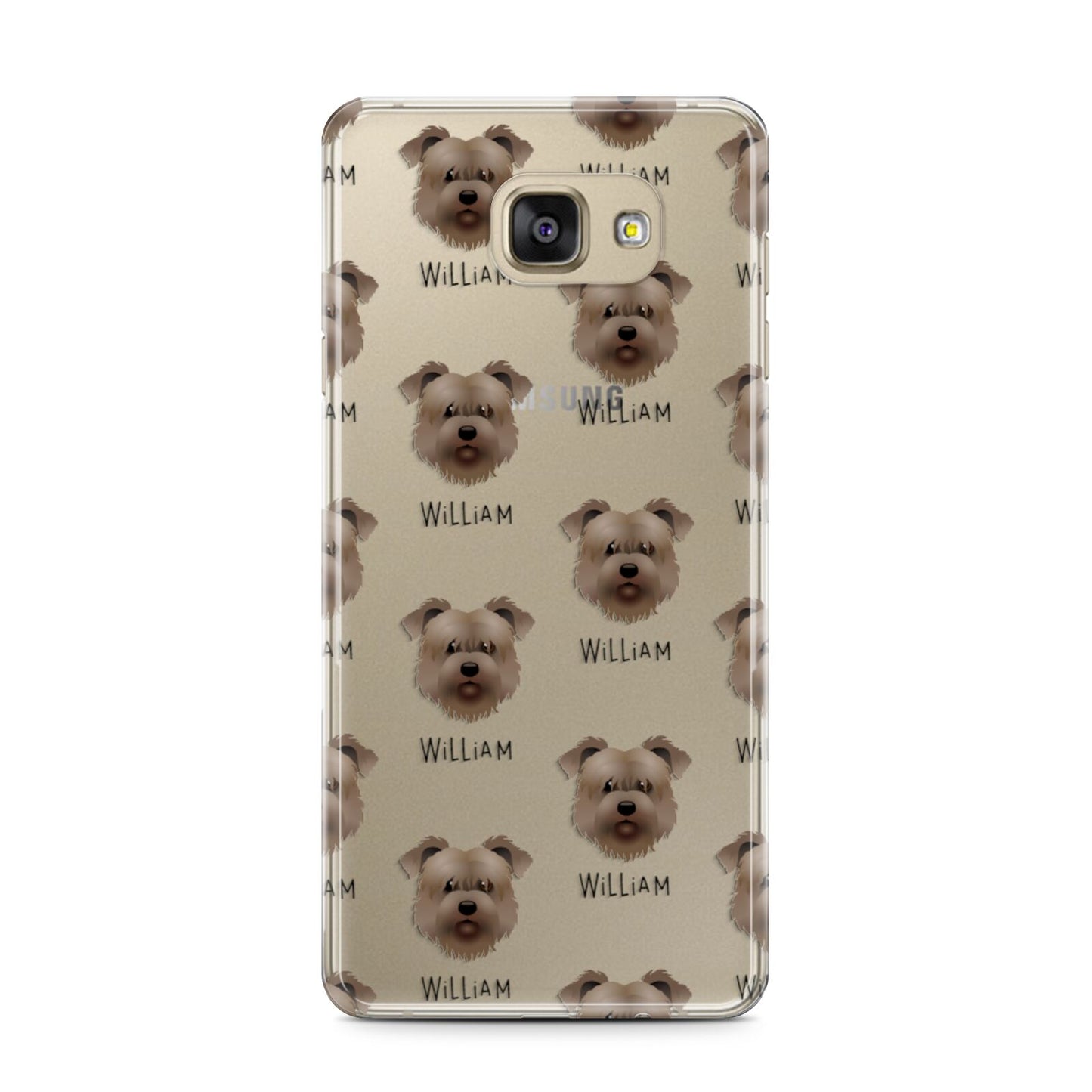 Glen Of Imaal Terrier Icon with Name Samsung Galaxy A7 2016 Case on gold phone